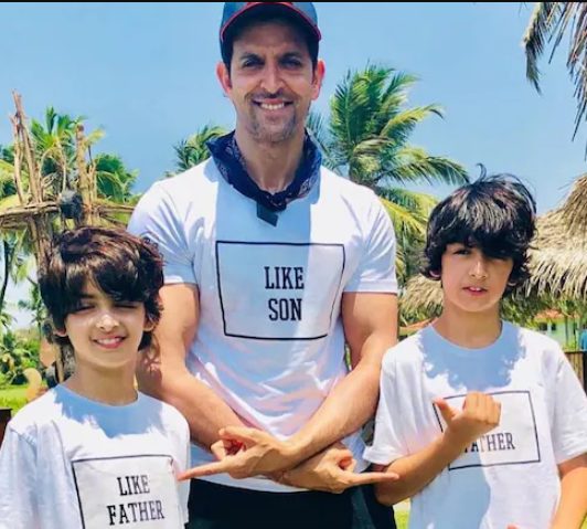 Hrithik Roshan with his two sons