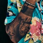 Lena Waithe's right hand tattoos