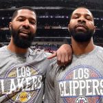 Marcus Morris with his brother Markieff Morris