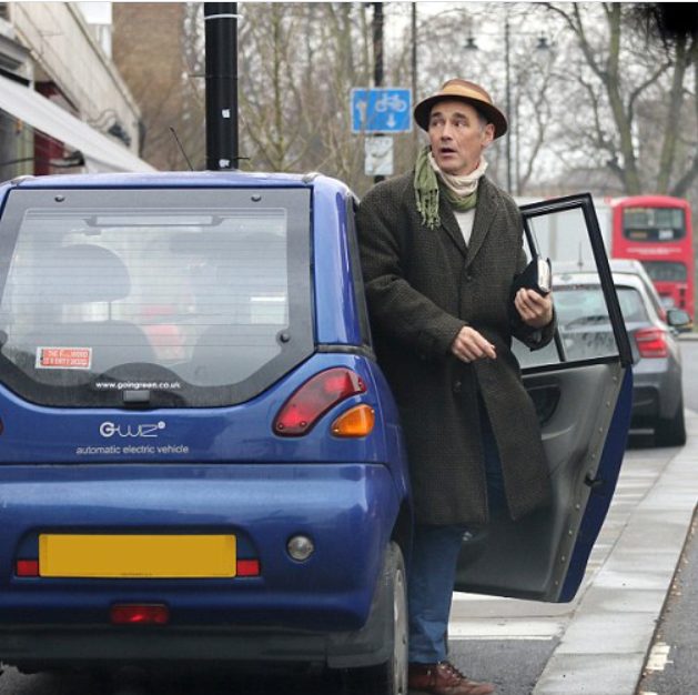Mark Rylance with his car