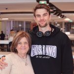 Nathaniel Buzolic with his mother