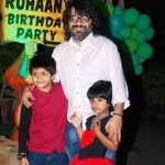 Pritam Chakraborty with his son and daughter