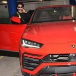 Ranveer Singh with his Lamborghini car