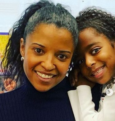 Renee Elise Goldsberry with her daughter Brielle Johnson