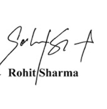 Rohit Sharma signature