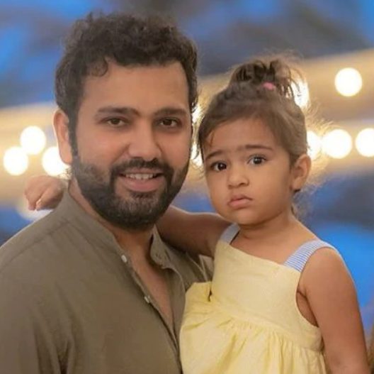 Rohit Sharma with his daughter Samaira Sharma