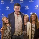 William Baldwin with his son and daughter