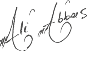 Ali Abbas Zafar signature