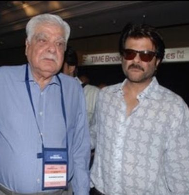 Anil Kapoor with his father Surinder Kapoor