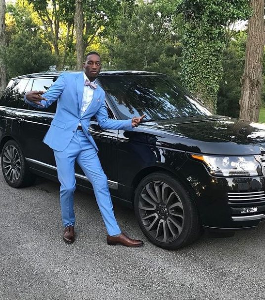Bam Adebayo with his range Rover car