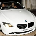 Karan Johar with his BMW car