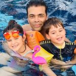 Karan Johar with his son and daughter