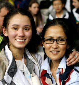 Lee Kiefer with her mother Teresa Kiefer