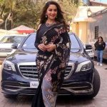 Madhuri Dixit with her car