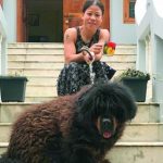 Mary Kom with her pet dog