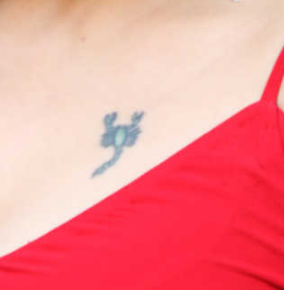 Raveena Tandon's chest tattoos