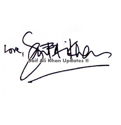 Saif Ali Khan signature