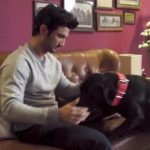Sushant Singh Rajput with his pet dog
