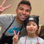 Casemiro with his daughter