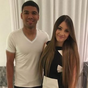Casemiro with his girlfriend Anna Mariana Casemiro