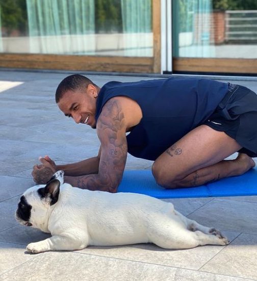 Danilo with his pet dog