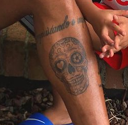 Danilo's left leg tattoos