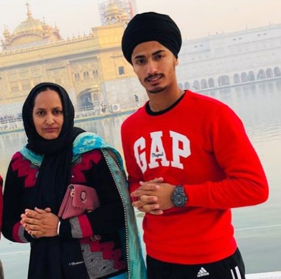 Dilpreet Singh with his mother Sukhwant Kaur