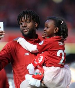 Divock Origi with his sister Natasha Origi