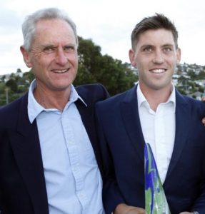 Eddie Ockenden with his father