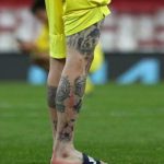 Gerard Moreno's leg tattoos