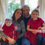 Giorgio Chiellini with his wife and two daughters