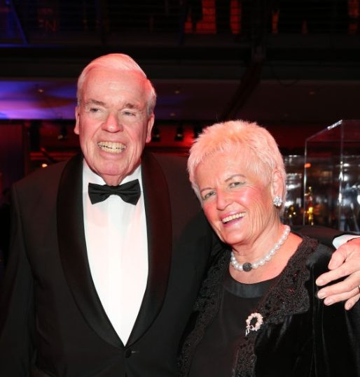 Klaus-Michael Kuehne with his wife Christine Kuehne