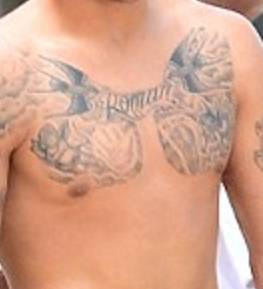 Kyle Walker's chest tattoos