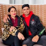 Shubman Gill with his mother Keart Gill
