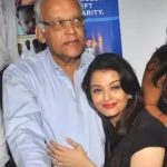Aishwarya Rai with her father Krishnaraj Rai