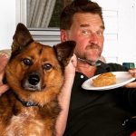 Pete Gardner with her pet dog