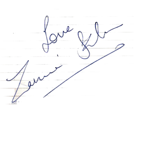 Zareen Khan signature