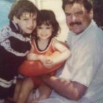 Abigail Ratchford with her father in childhood