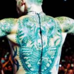 Adam Levine's back tattoos