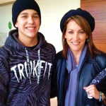 Austin Mahone with his mother Michele Lee