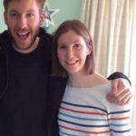 Calvin Harris with her sister Sophie