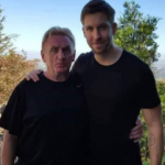 Calvin Harris with his father David Wiles
