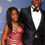 Didier Drogba with his daughter Iman Drogba