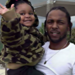 Kendrick Lamar with her daughter