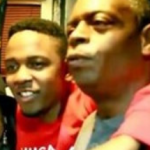 Kendrick Lamar with his father Kenneth Duckworth
