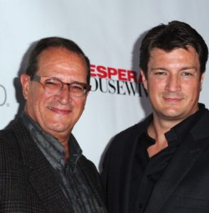 Nathan Fillion with his father Bob Fillion