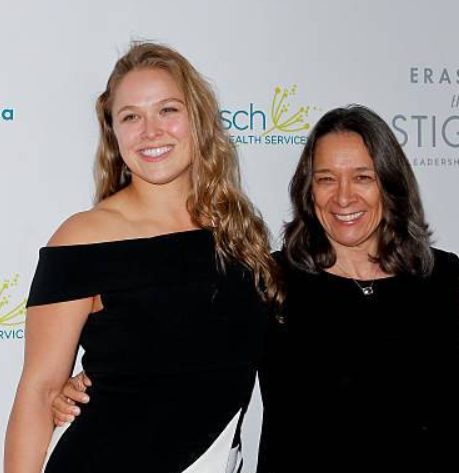 Ronda Rousey with her mother AnnMaria DeMars