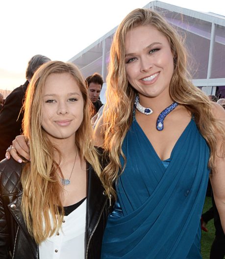 Ronda Rousey with her sister Jennifer Rousey
