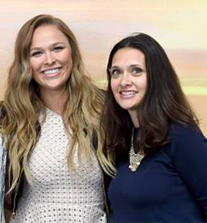 Ronda Rousey with her sister Maria Burns-Ortiz