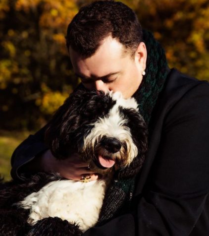 Sam Smith with his pet dog Sam Smith with his pet dog